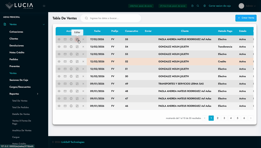 Seleccionar o Crear un Cliente